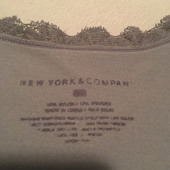 🌻5/$35🌻 New York and Company | Gray Lace Strap Camisole - Picture 4 of 8